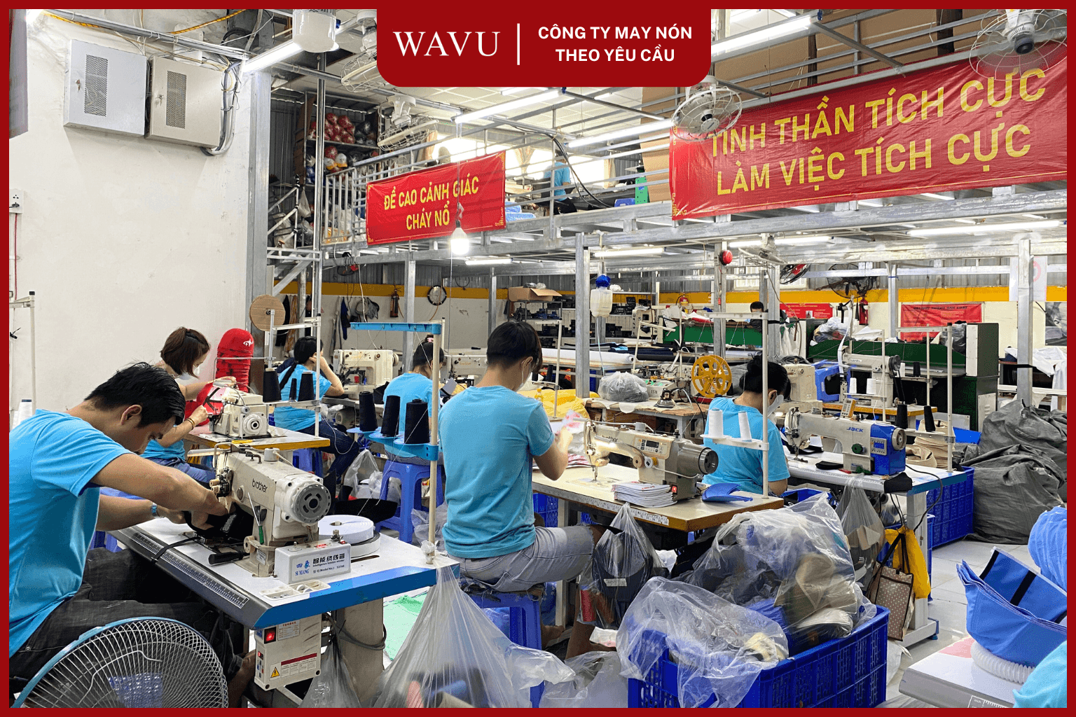 Xưởng may nón tai bèo dồng phục