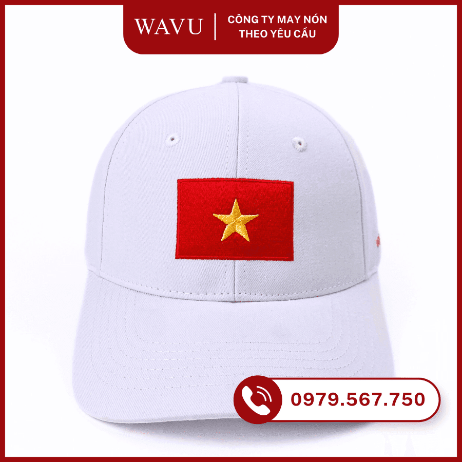 Xưởng may nón thêu cờ Việt Nam