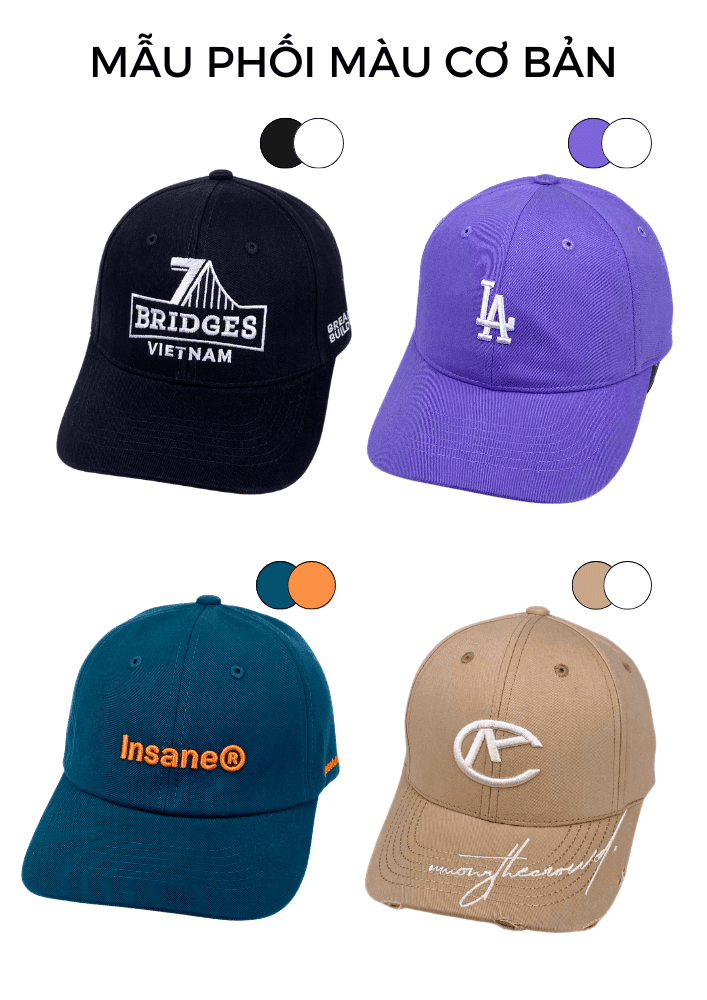 Hướng dẫn phối màu nón