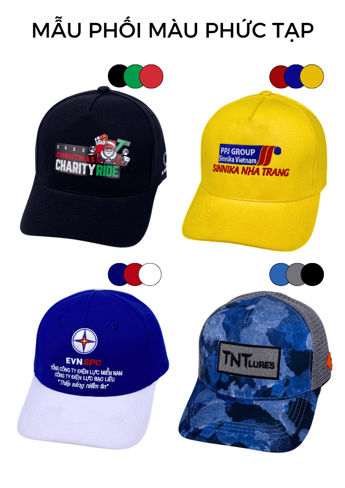 Hướng dẫn phối màu nón