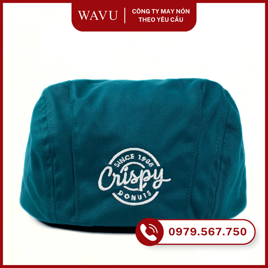 thêu nón berer theo yêu cầu