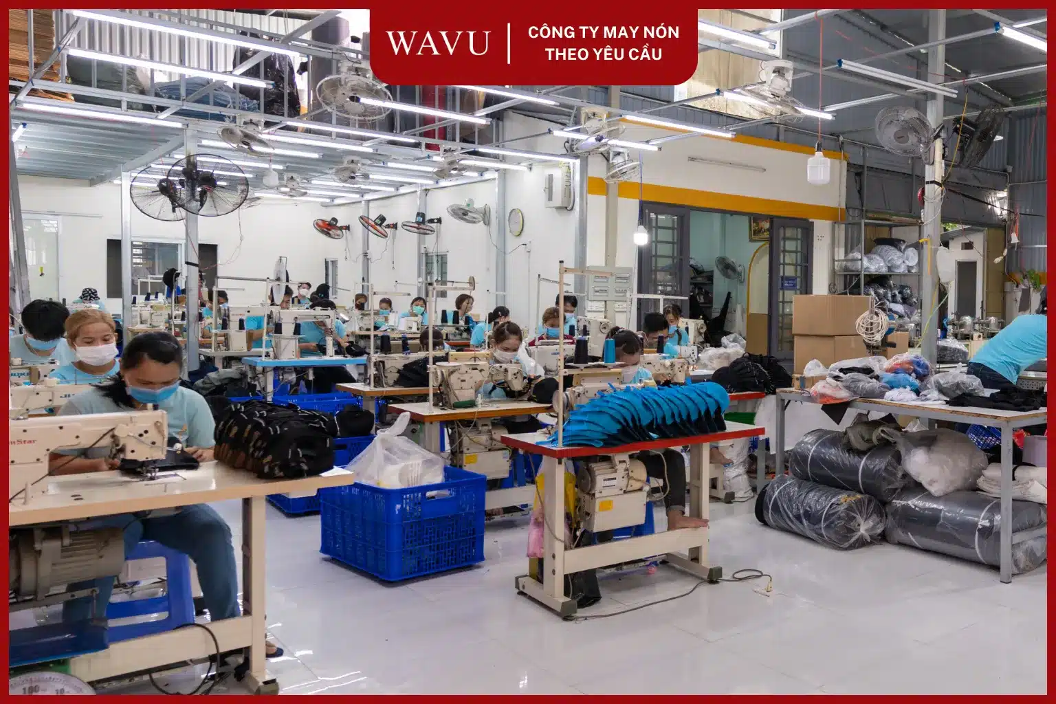 May mũ lưỡi trai theo yêu cầu