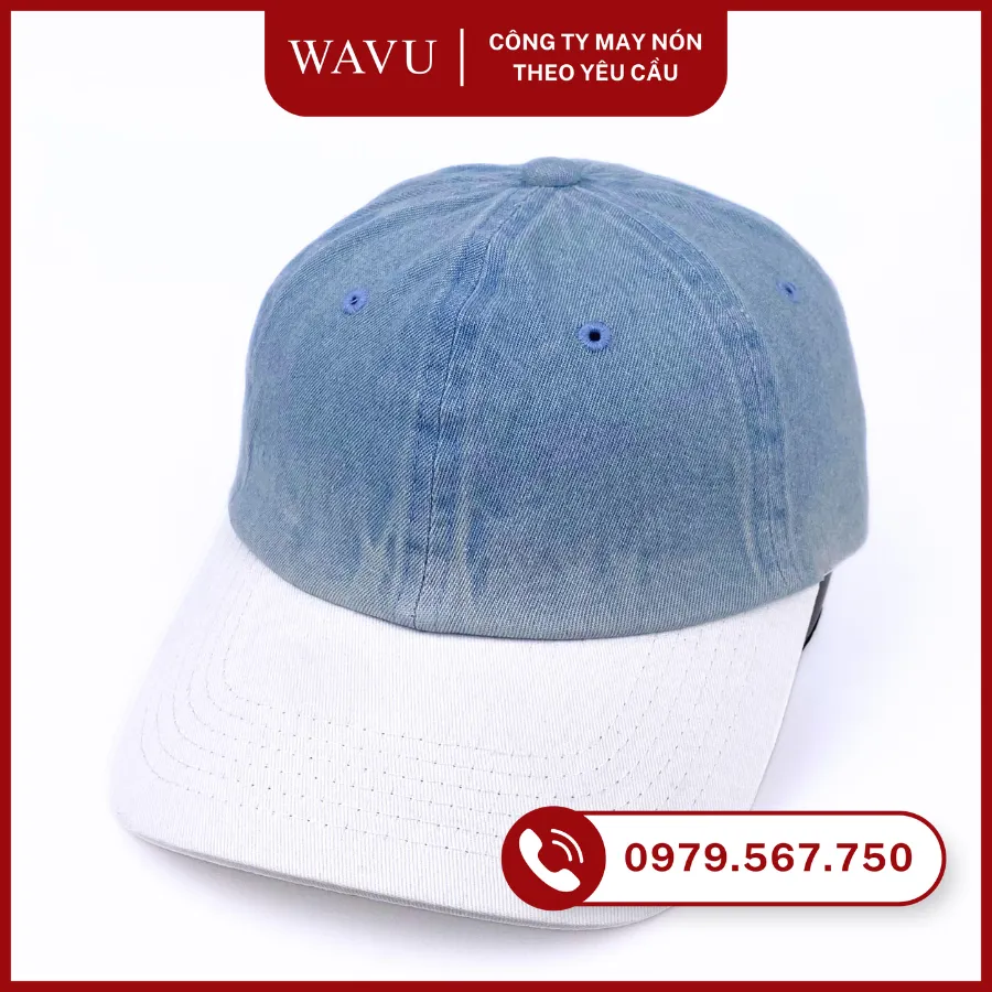 May nón kết jean wash theo yêu cầu