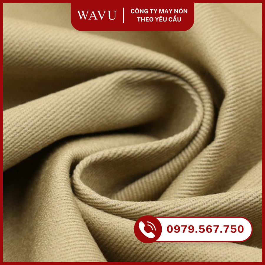 Vải kaki d&ugrave;ng để may n&oacute;n nửa đầu