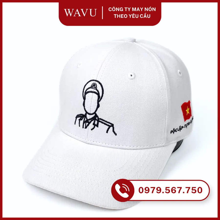 Nón kết thêu hình chú bộ đội