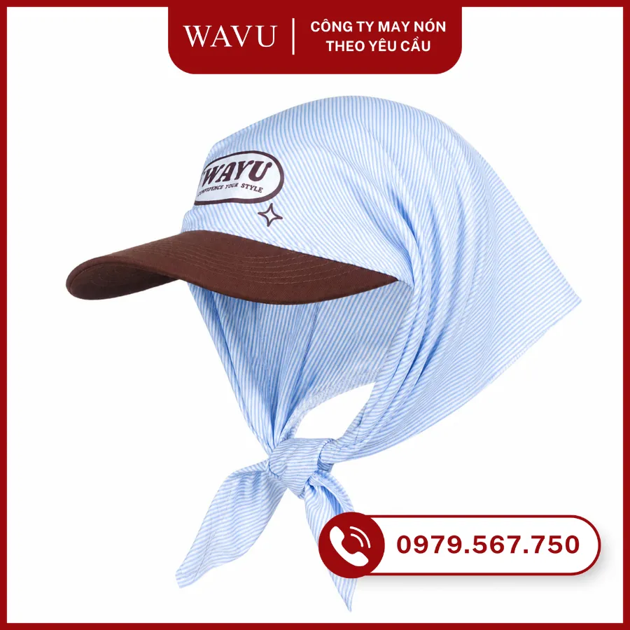 May mũ lưỡi trai phối khăn bandana