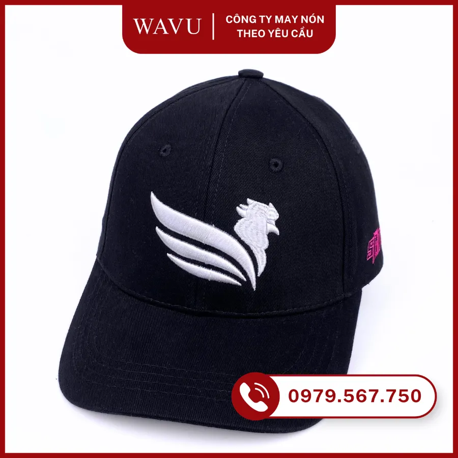 May mũ lưỡi trai thêu logo 3D