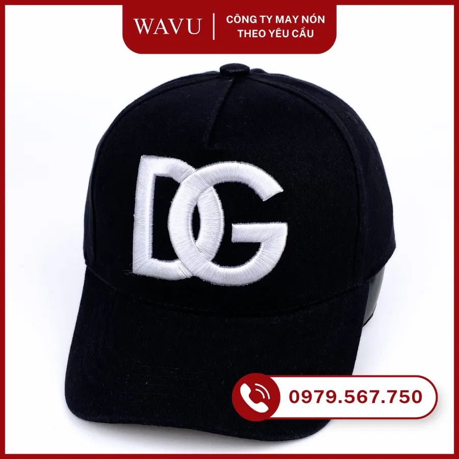 May mũ lưỡi trai thêu logo 3D