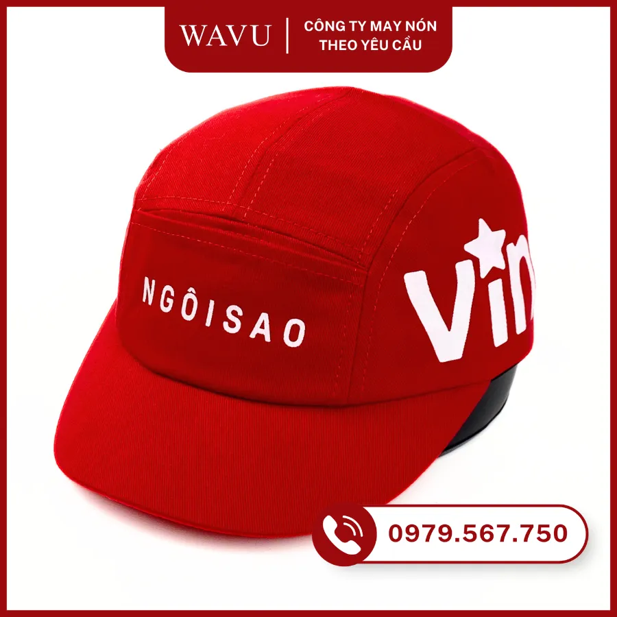 May nón 5-panel vành ngắn