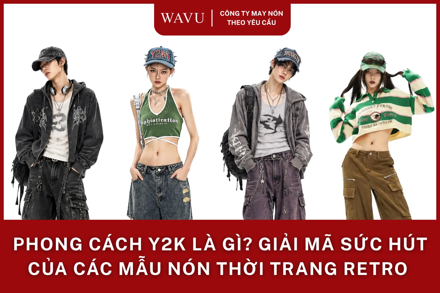 Nón phong cách y2k